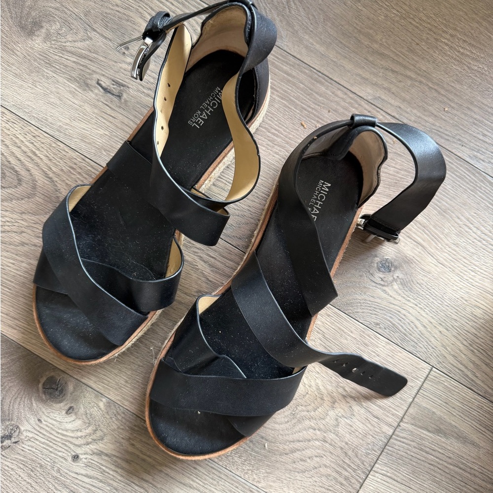 Michael Kors Black Strappy Sandals